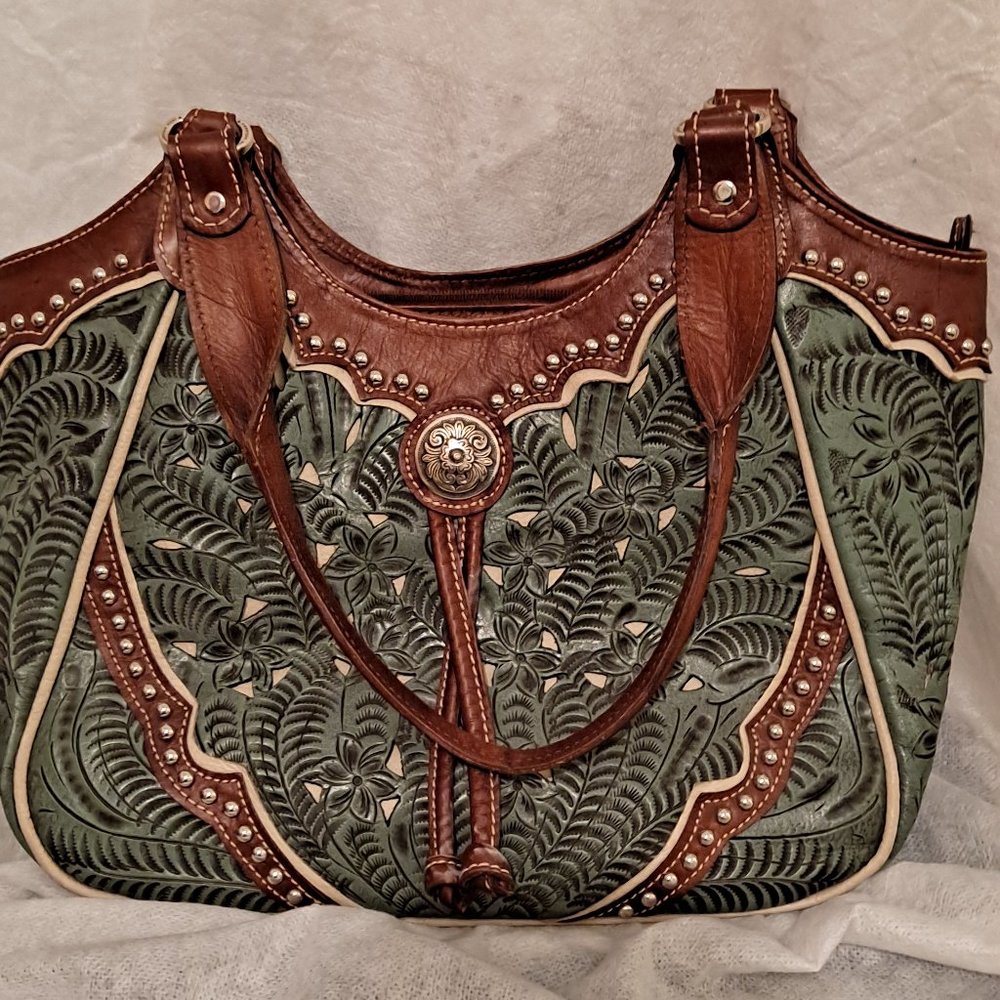 American West Brown and Green Purse